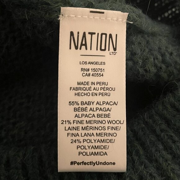 NWT Nation LTD Alpaca Wool Sweater - XL - Picture 6 of 8